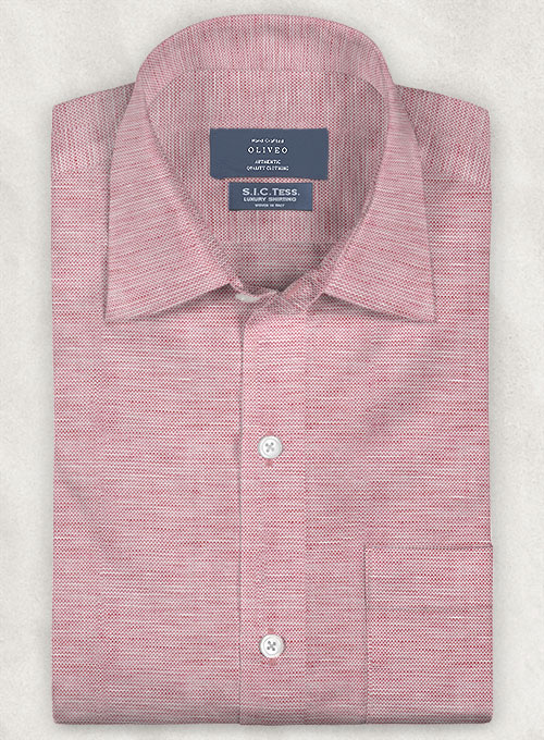 S.I.C. Tess. Italian Cotton Linen Eluigi Shirt - Half Sleeves - Click Image to Close