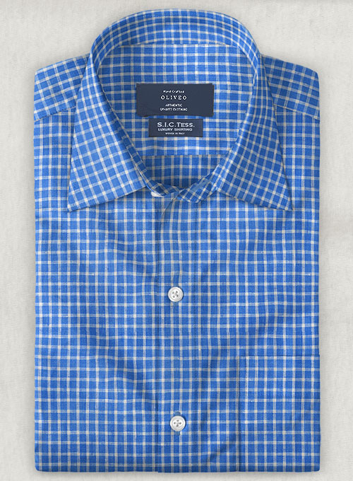 S.I.C. Tess. Italian Linen Gituro Shirt - Half Sleeves - Click Image to Close
