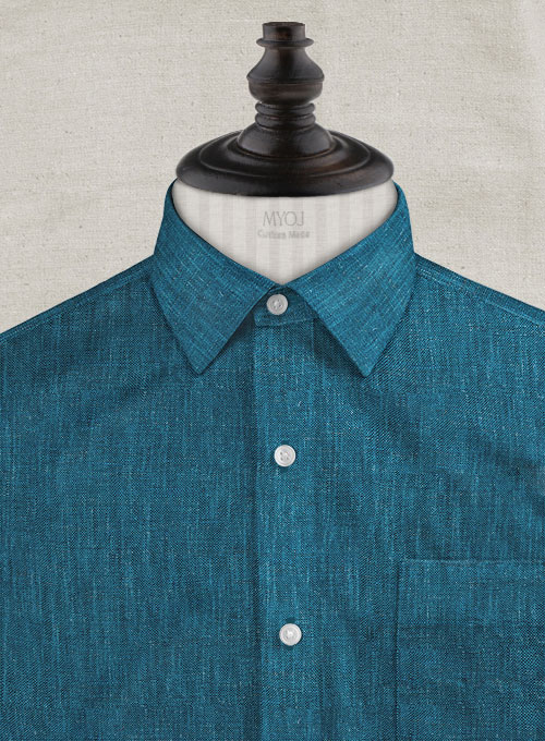 Solbiati Bali Blue Linen Shirt