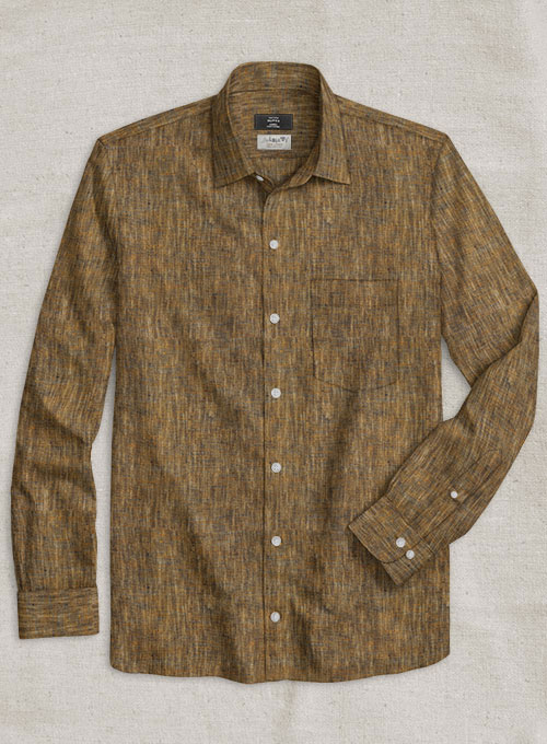 Solbiati Brown Linen Shirt