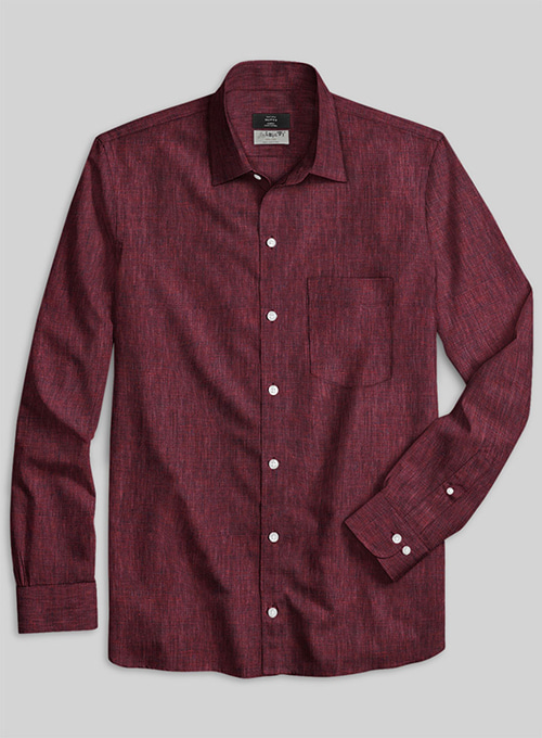 Solbiati Maroon Linen Shirt - Click Image to Close