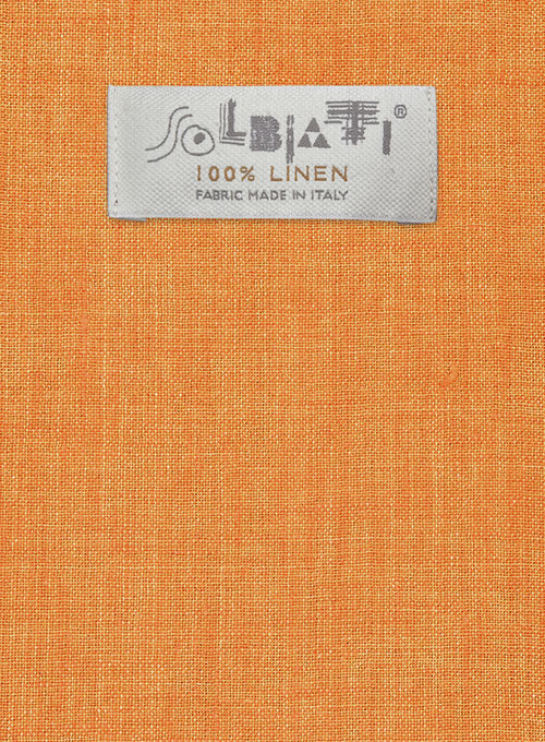Solbiati Orange Linen Shirt - Half Sleeves