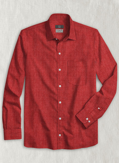 Solbiati Red Linen Shirt