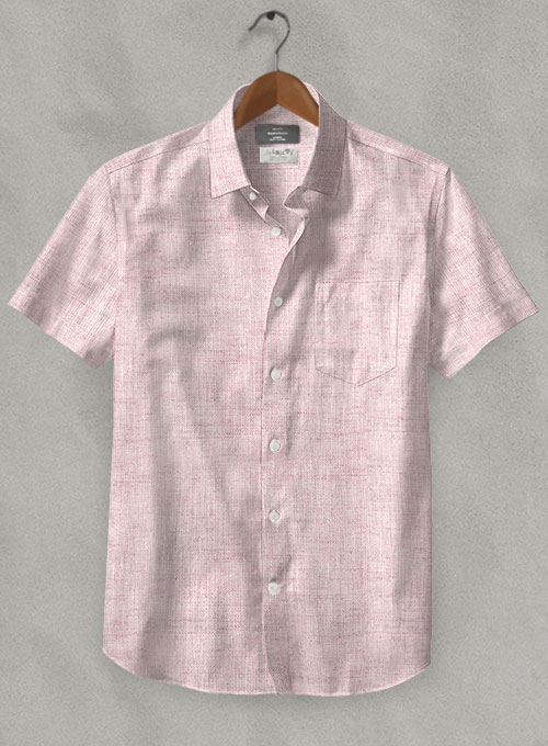 Solbiati Slate Pink Linen Shirt - Half Sleeves