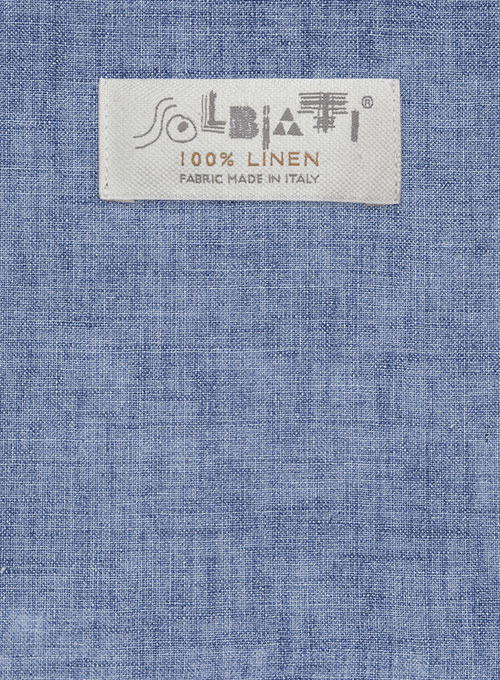 Solbiati Willow Blue Linen Shirt - Half Sleeves
