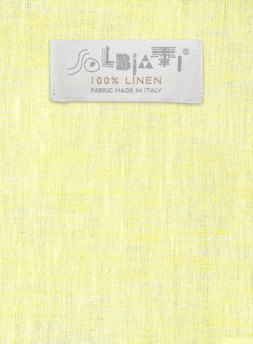 Solbiati Lemon Linen Shirt - Half Sleeves