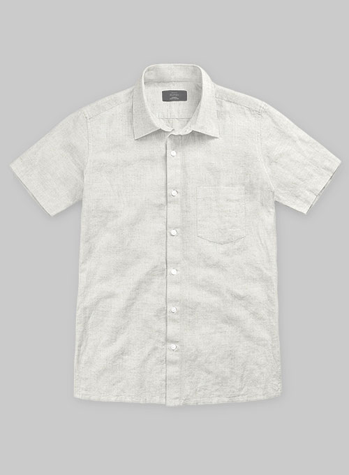 Washed Barn Beige Cotton Linen Shirt