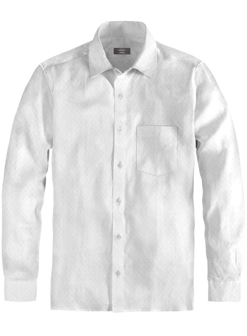 White Checks Dobby Shirt - Full Sleeves