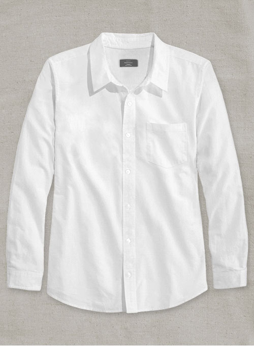 White Stretch Poplene Shirt - Click Image to Close