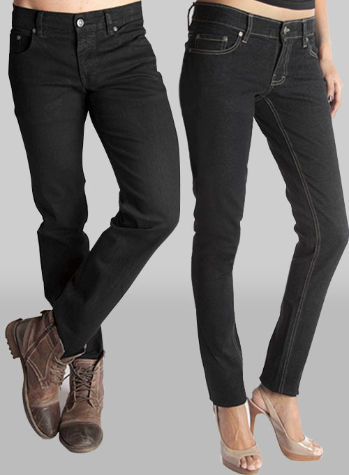 Stretch Jet Black Overdyed Jeans