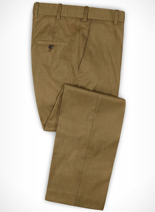 Walnut Faux Wool Tailored Trouser