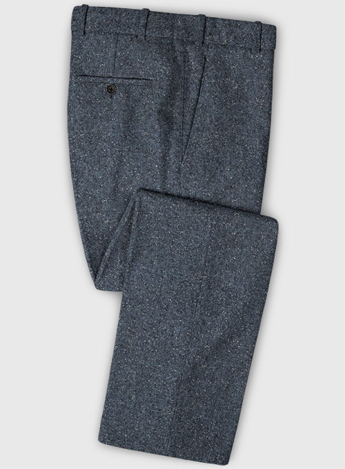 Arc Blue Herringbone Flecks Donegal Tweed Suit