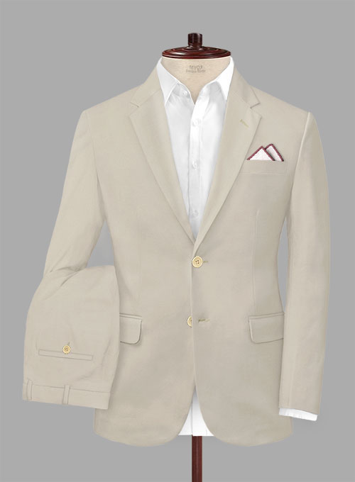 Army Khaki Stretch Chino Suit