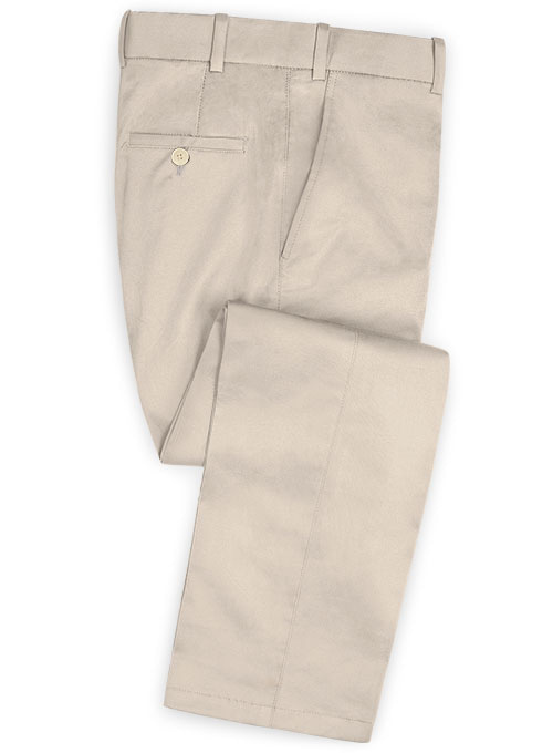 Beige Stretch Chino Suit