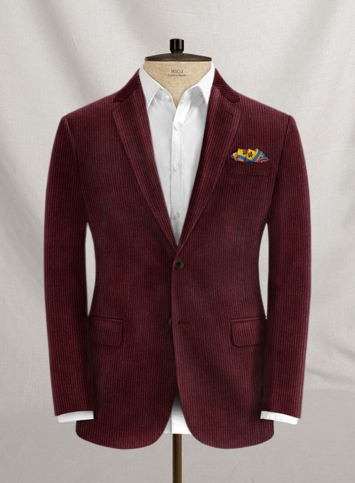 Berry Wine Thick Corduroy Suit
