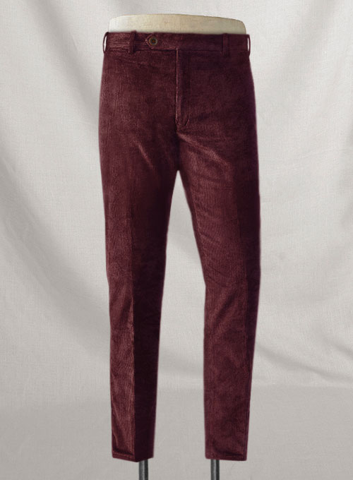 Berry Wine Thick Corduroy Suit