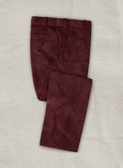 Berry Wine Thick Corduroy Suit