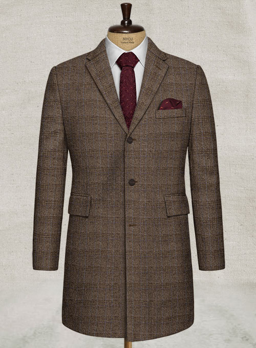 Bietro Checks Tweed Overcoat