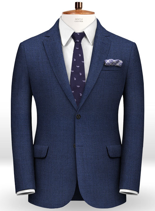 Birdseye Wool Royal Blue Suit
