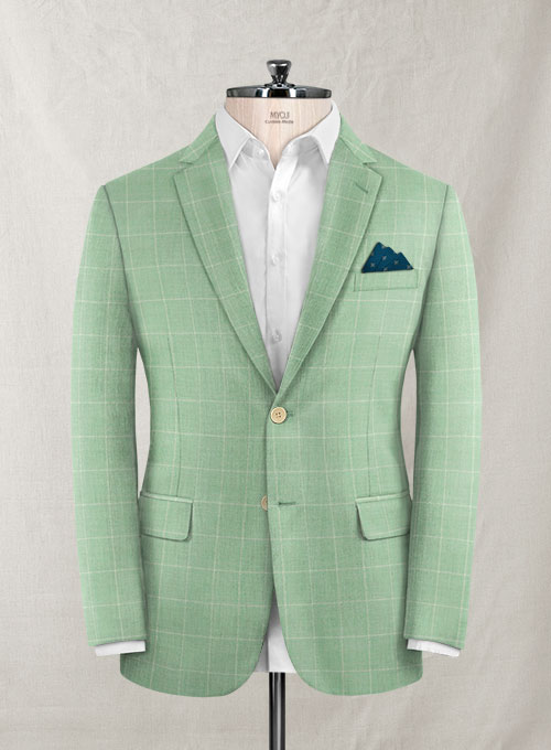 Biscay Green Wool Suit