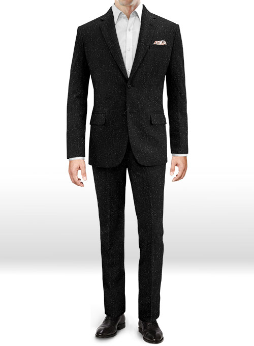 Black Flecks Donegal Tweed Suit - Click Image to Close