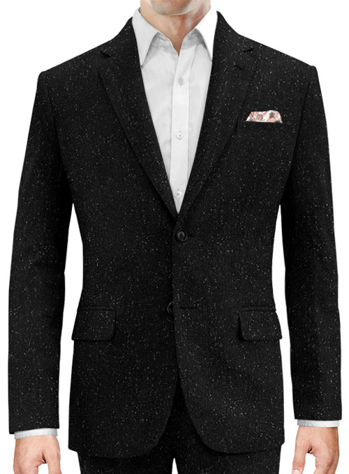 Black Flecks Donegal Tweed Suit - Click Image to Close