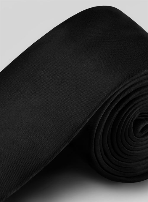 Black Satin Tie - Click Image to Close