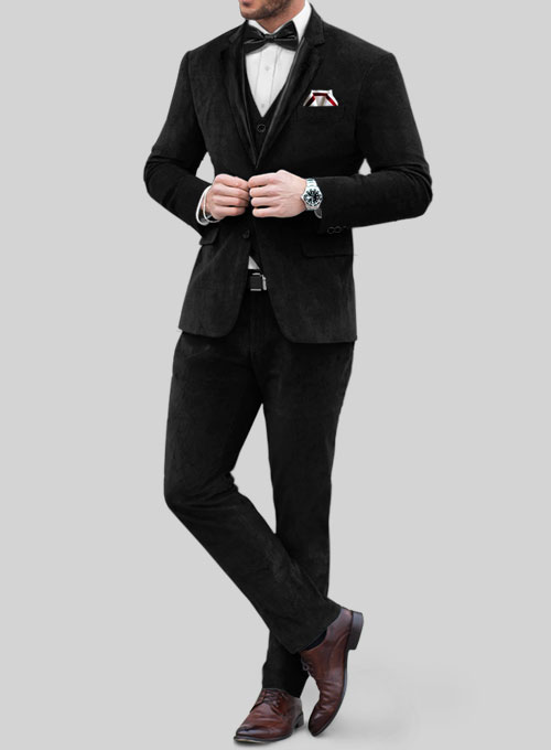 Black Velvet Tuxedo Suit