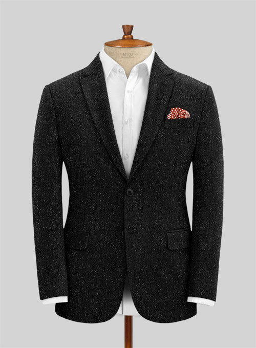 Black Flecks Donegal Tweed Suit - Click Image to Close