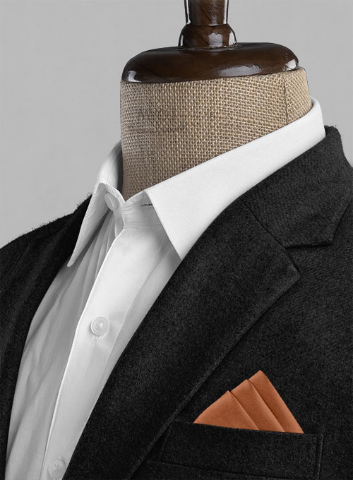 Black Heavy Tweed Suit - Click Image to Close