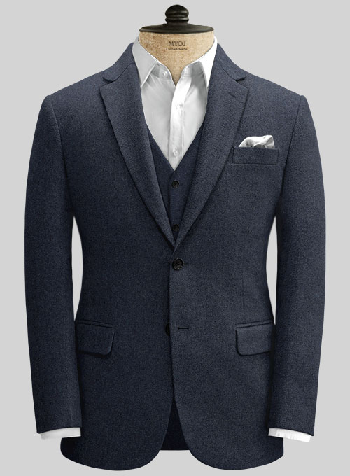 Blue Heavy Tweed Suit - Click Image to Close