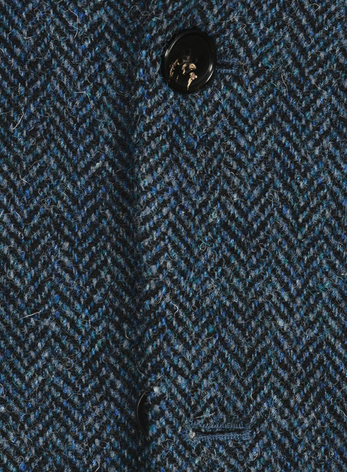 Harris Tweed Blue Herringbone Jacket