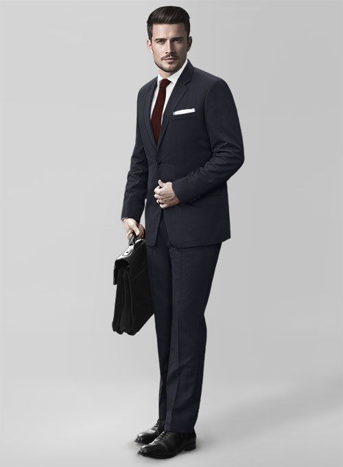 Blue Merino Wool Suit - Click Image to Close