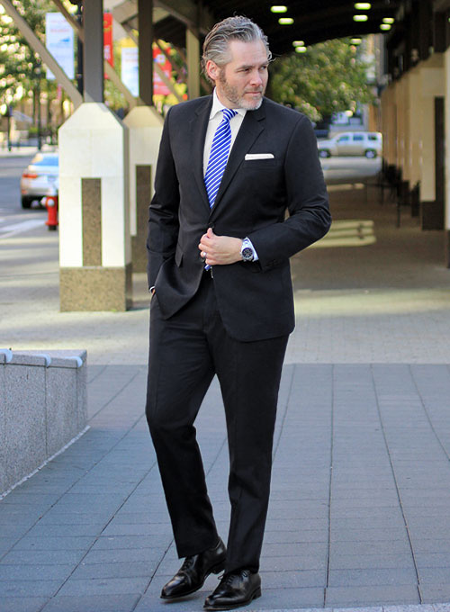 Blue Merino Wool Suit