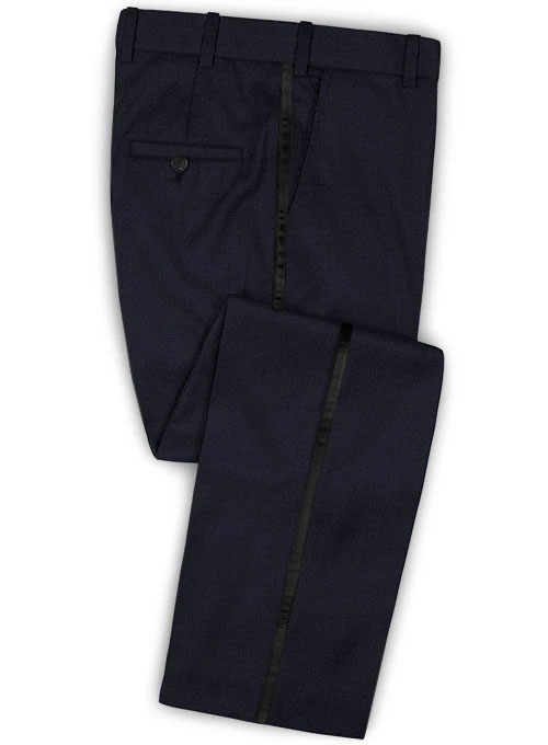 Blue Merino Wool Tuxedo Suit - Click Image to Close