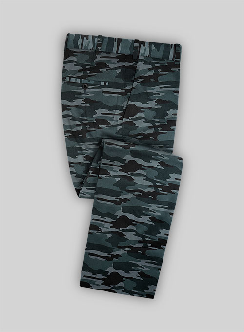 Blue Stretch Camo Suit