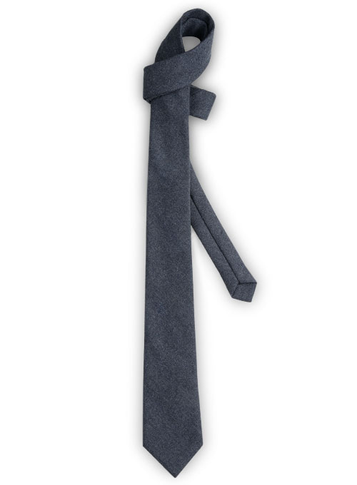 Tweed Tie - Bond Blue Tweed - Click Image to Close