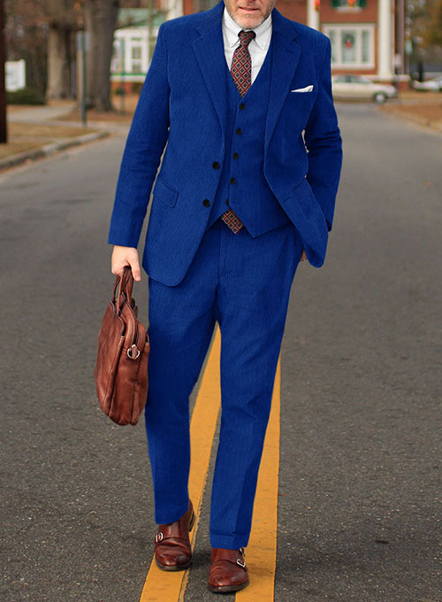Bright Blue Corduroy Suit