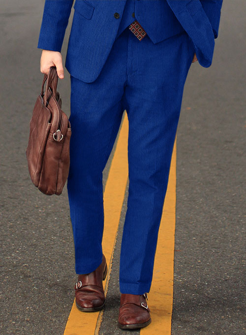Bright Blue Corduroy Suit
