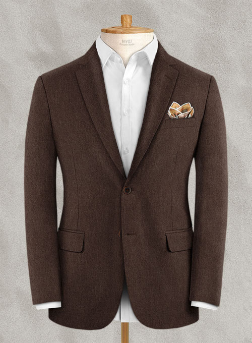 Brown Flannel Wool Suit