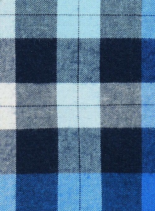 Brushed Zoe Blue Plaid Tuxedo Jacket