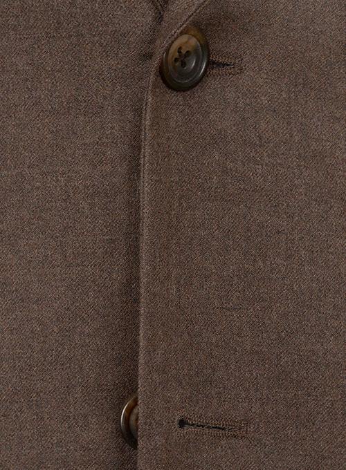 Brown Flannel Wool Jacket - 40R