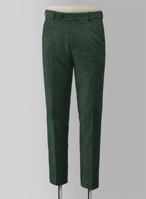 Bottle Green Herringbone Tweed Suit - Click Image to Close