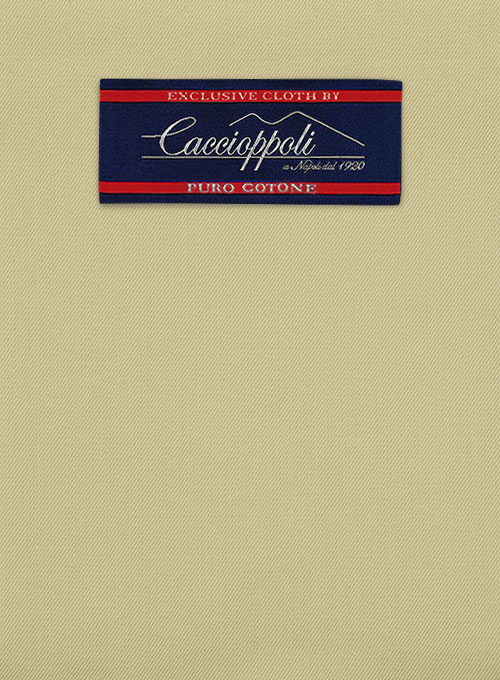 Caccioppoli Cotton Gabardine Ocean Khaki Suit - Click Image to Close