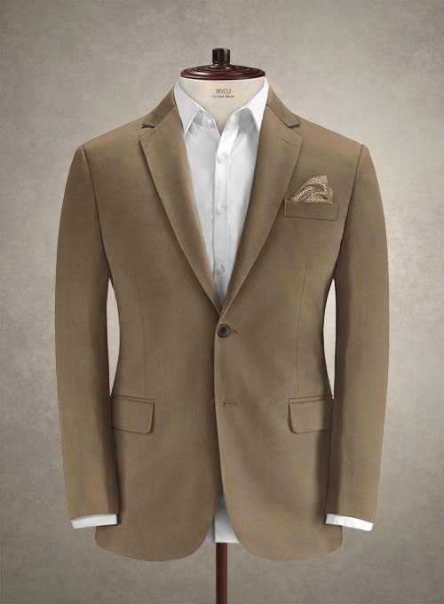 Caccioppoli Cotton Gabardine Brown Suit - Click Image to Close