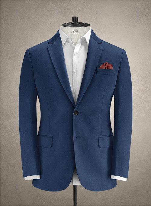 Caccioppoli Cotton Gabardine Lapis Blue Suit - Click Image to Close