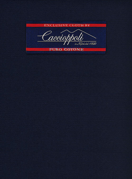 Caccioppoli Canvas Dark Blue Cotton Suit