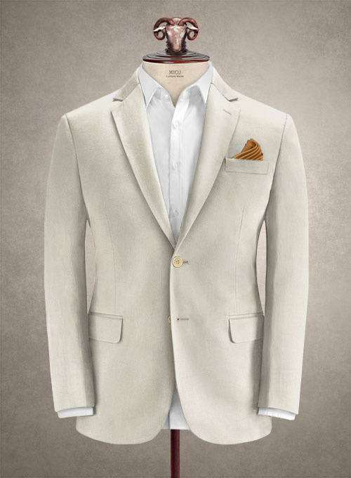 Caccioppoli Cotton Gabardine Champagne Ivory Suit - Click Image to Close