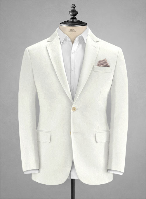 Caccioppoli Cotton Gabardine Off White Suit