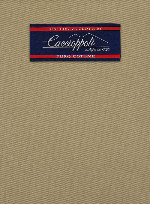 Caccioppoli Cotton Gabardine Khaki Suit - Click Image to Close